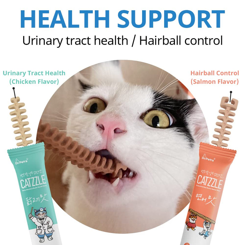 CATZZLE Cat Treats, Dental Chews for Indoor Cats, Cat Teeth Cleaning, Dental Care Snacks - Urinary Tract Health (Chicken Flavor), 5 Sticks (1.25 oz.) 1.25 Ounce (Pack of 1) - PawsPlanet Australia