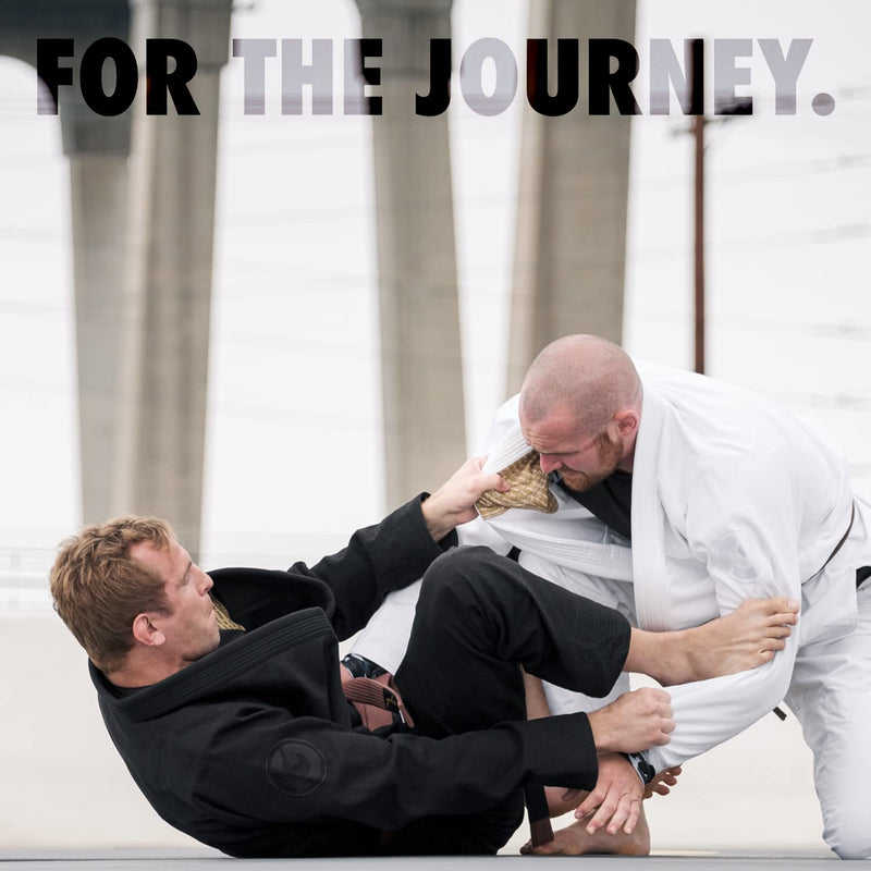 Gold BJJ Jiu Jitsu Belt - Premium Belts with Rank Bar for Stripes - IBJJF Competition Approved White A3