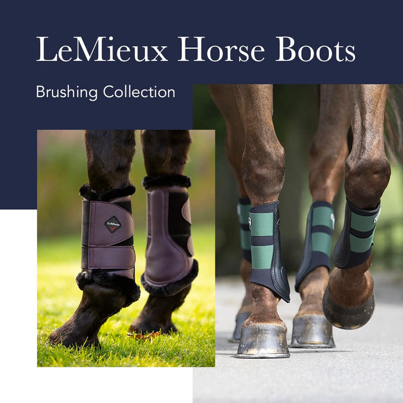 LeMieux Brushing Horse Boots - Protective Gear and Training Equipment - Equine Boots, Wraps & Accessories Large X-Wide Brown - BeesActive Australia