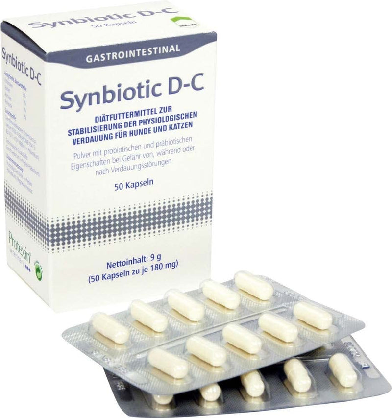 Dechra - Synbiotic D-C diet food capsules for dogs/cats 50 pieces - BeesActive Australia
