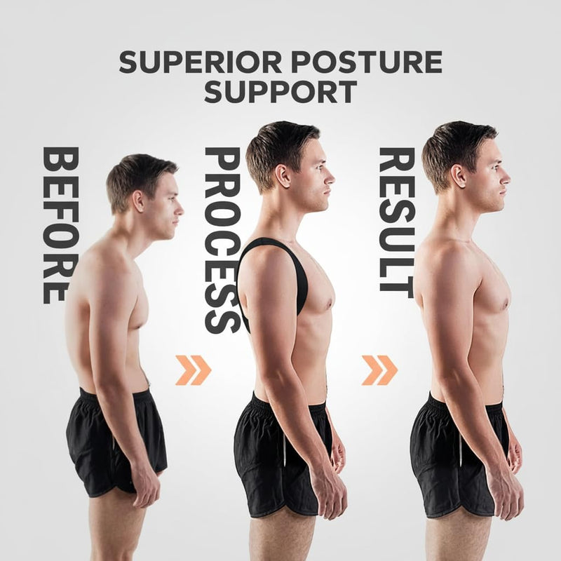 Posture Corrector for Women & Men Adjustable Back Brace for Upper & Lower Back Pain Relief, Spine Alignment & Shoulder Support Breathable Mesh, Improves Posture & Confidence (Medium) Medium - BeesActive Australia