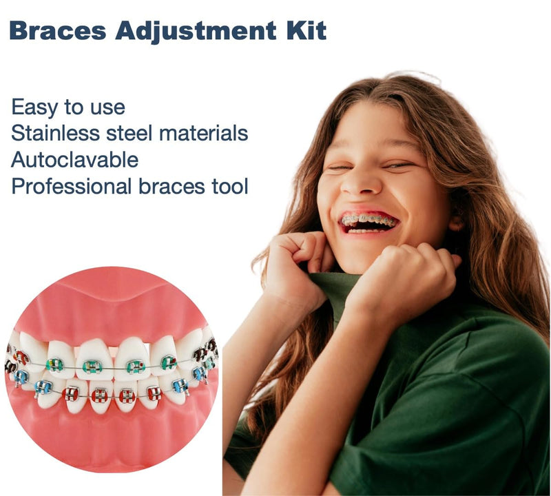 Dental Orthodontic Braces Removal and Color Changing Kit, 4 Pieces For Braces Ligature Ties Power Chain And Cutting Plier - BeesActive Australia