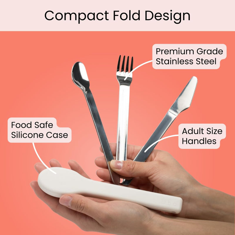 Uba Portion Control Flatware & Bariatric Diet Utensils Set with Silicone Case (1) 1