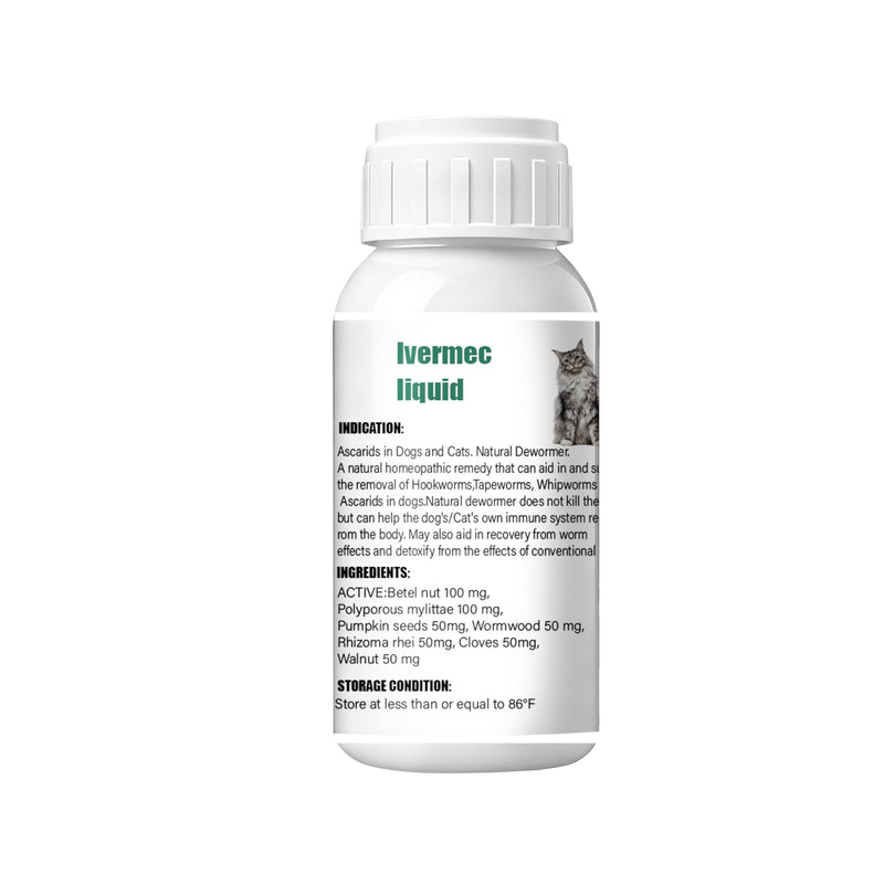 Cat Dewormer Liquid,Dewormer for Cats Broad Spectrum for Tapeworms, Roundworms & Hookworms, Promotes Digestive Comfort & Daily Balance