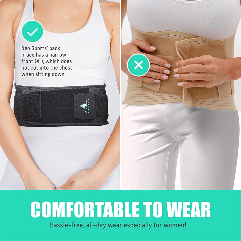 Back Brace for Lower Back Pain, Back Support Belts with Adjustable Strap, Breathable Lumbar Support Belt with 3D Lumbar Pads, Slim Fit Lumbar Brace, Medium Medium (Pack of 1) - BeesActive Australia