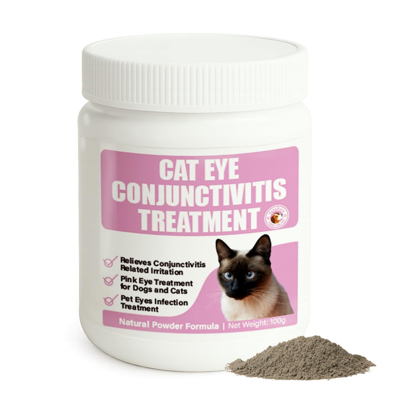 Cat Eye Conjunctivitis Eye Treatment for Cats, Dogs, Livestock and Horses, Pink Eye Solution Safe and Soothing Cat Dog Eye for Infection, Powder Formula, 100g