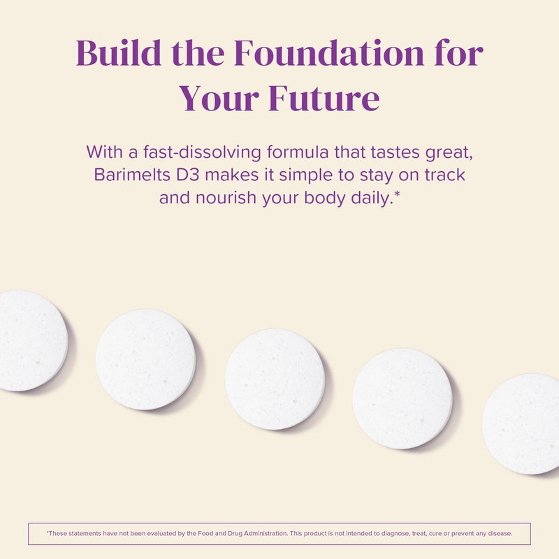 BariMelts Vitamin D3 5000 IU, 90 Fast-Dissolving Tablets (3-Month Supply), Bariatric Vitamins for Women, Natural Apple Flavor 90 Count (Pack of 1)