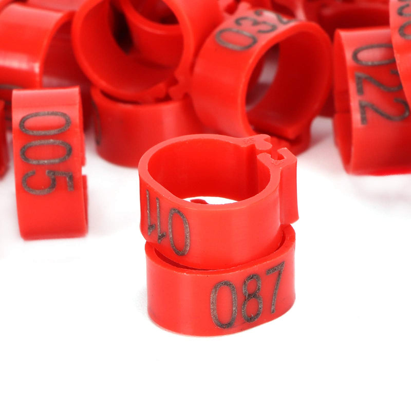 Pigeons Leg Ring, 100Pcs Plastic Bird Identify Clip Ring Poultry Markers Identify Foot Bands for Ducks Chicks Chicken Guinea Pigeons Goose Bantam Finch Lovebird Quail 12mm - PawsPlanet Australia