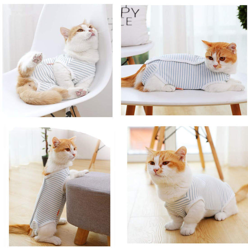 VICTORIE Pets Protective Clothing Recovery Suit Vest Surgery for Use After Sterilization Animal Skin Diseases for Dogs Cats Puppy White L White - BeesActive Australia