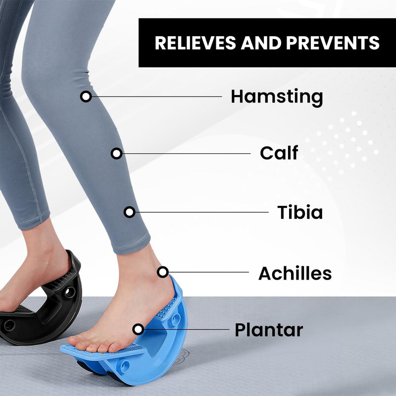 Foot and Calf Stretcher- Foot Rocker,Stretching Strap for Plantar Fasciitis Stretcher Blue-1