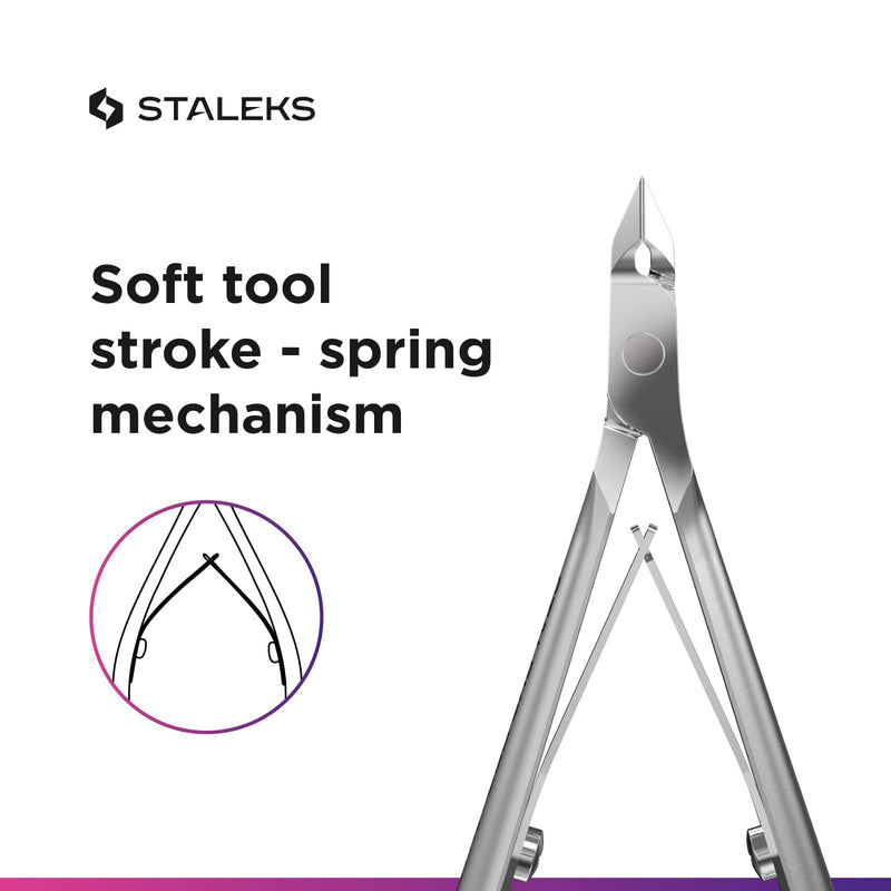 Staleks Pro Professional Cuticle Nippers SMART 10 – 7mm Blade Cuticle Trimmer Stainless Steel Ergonomic Grip Sharp & Durable Ideal for Manicure 7 mm