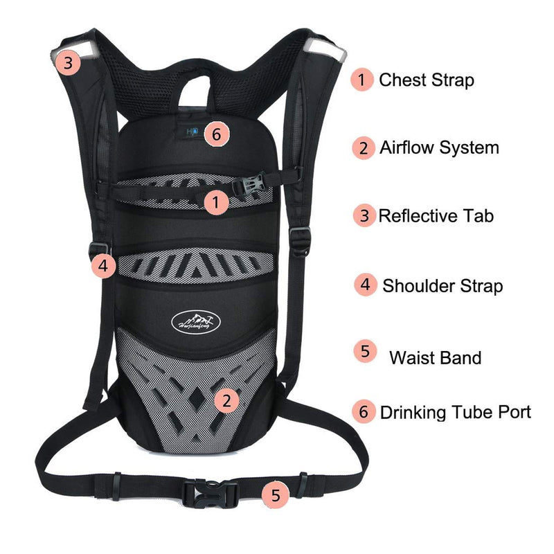 Outdoor Riding Backpack, Outdoor Sport Backpack with Water Bladder Design Biking Backpack Bike Rucksack Hydration Backpack Outdoor Gear for Skiing Running Hiking Cycling Backpack (Blue)