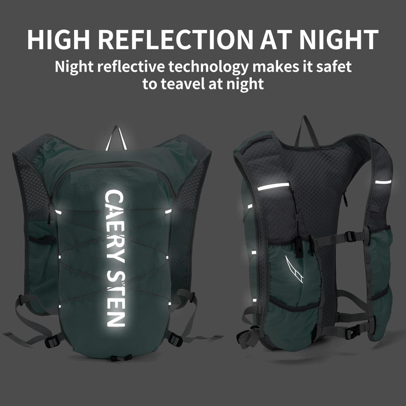 Carey STEN Hydrated Backpack, Running Vest, paired with a 1.5L Water Bag Hiking Backpack, Suitable for Running, Hiking, Marathon, and Both Men and Women Pink