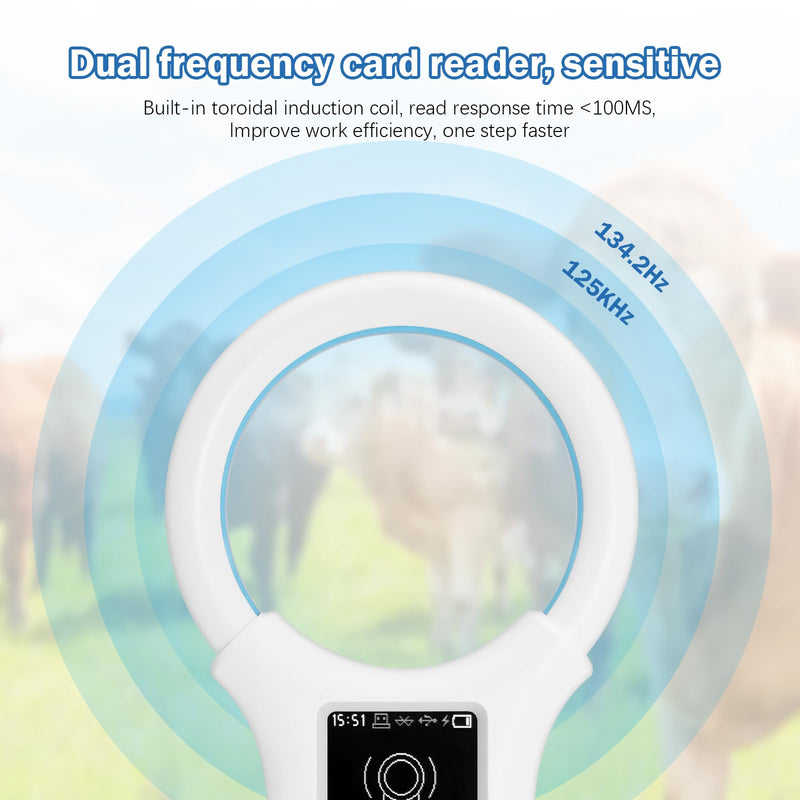 APKLVSR Bluetooth pet microchip scanner, animal chip reader, chip reader for animals, RFID chip ID reader scanner, EMID FDX-B (ISO11784/85), 134.2 kHz/125 kHz microchip reader for dogs/cats - BeesActive Australia