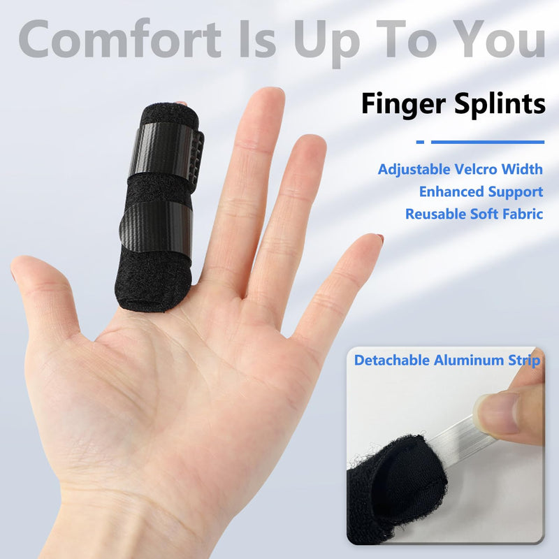 2 Pack Adjustable Trigger Finger Splints, Support for Arthritis, Tendonitis, and Hand Injuries – Ideal for Index, Middle, and Ring Fingers, Comfortable Night & Day Use - BeesActive Australia