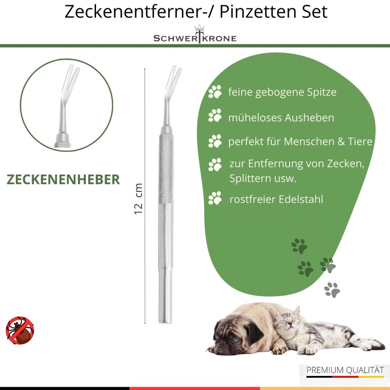 Schwertkrone set of 6 tick tweezers, tick tweezers for dogs, tick card, tick tweezers for cats, tick tweezers for humans, tick tweezers, tick hooks for dogs, tick tweezers tick set of 6 - BeesActive Australia