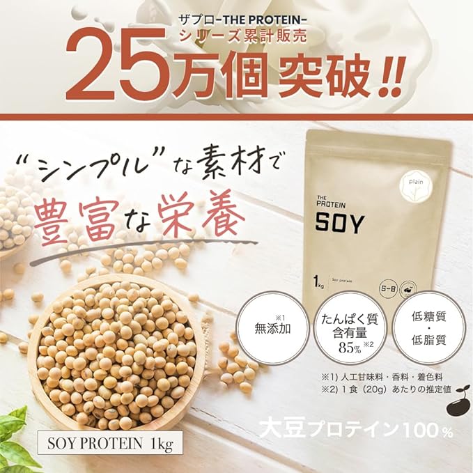 THE PROTEIN Soy Protein 1kg Plain Takeuchi Pharmaceutical THE PROTEIN Protein Soy No Artificial Sweeteners Diet for Women Soy Protein No Additives Training Soy Protein - BeesActive Australia