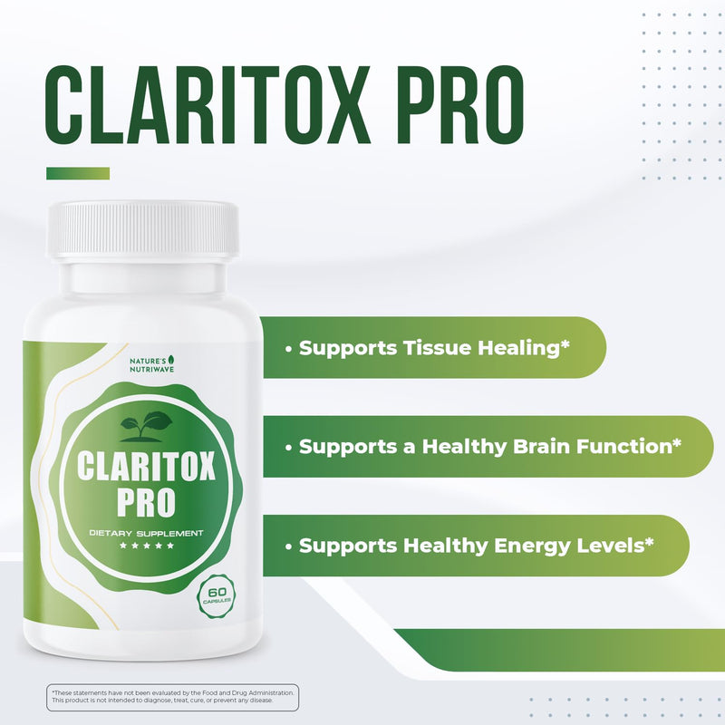 Claritox – Zinc, Chromium, ALA & Green Tea – 60 Ct, 3 Month Supply | Also includes Resveratrol & botanicals with Zinc, Chromium, ALA & Green Tea | Non-GMO, Stimulant-Free 60 Count (Pack of 3)