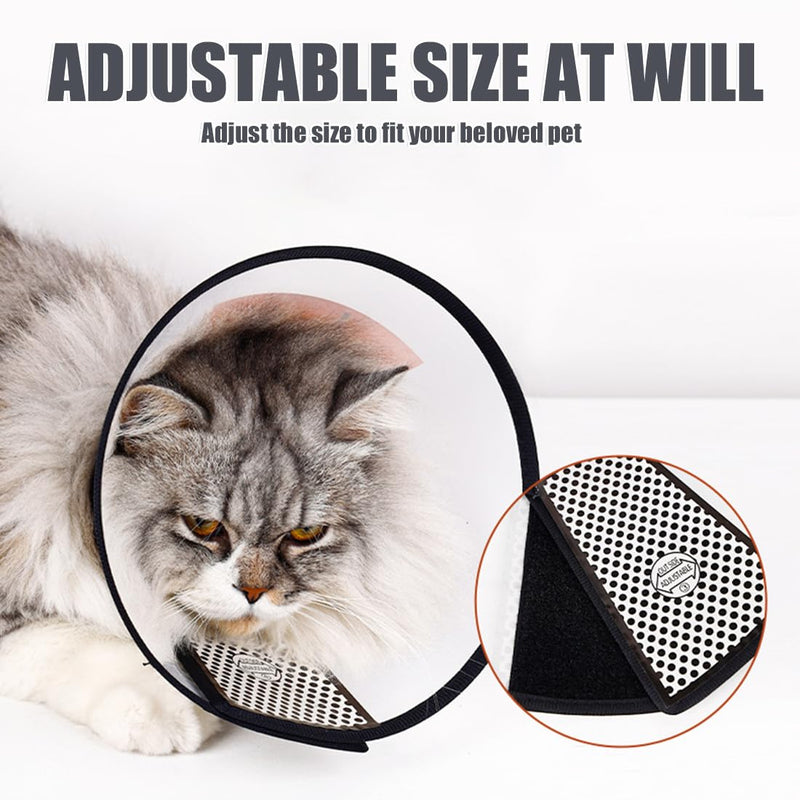 Cat Neck Brace, 1 Piece Cat Neck Brace Made of Plastic, Lightweight Elizabethan Collar, Cone Adjustable Neck Brace, for Pets, Dog Funnel for Cats, Dogs - BeesActive Australia