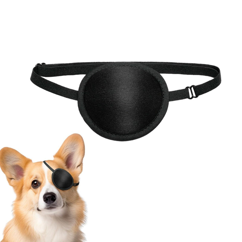 Dog Eye Patch Dog Single Eyepatch Adjustable Soft Eyepatch Dogs Eye Covering for Small Medium Large Dogs Cats Eye Injuries - After Surgery Wounds (One) One