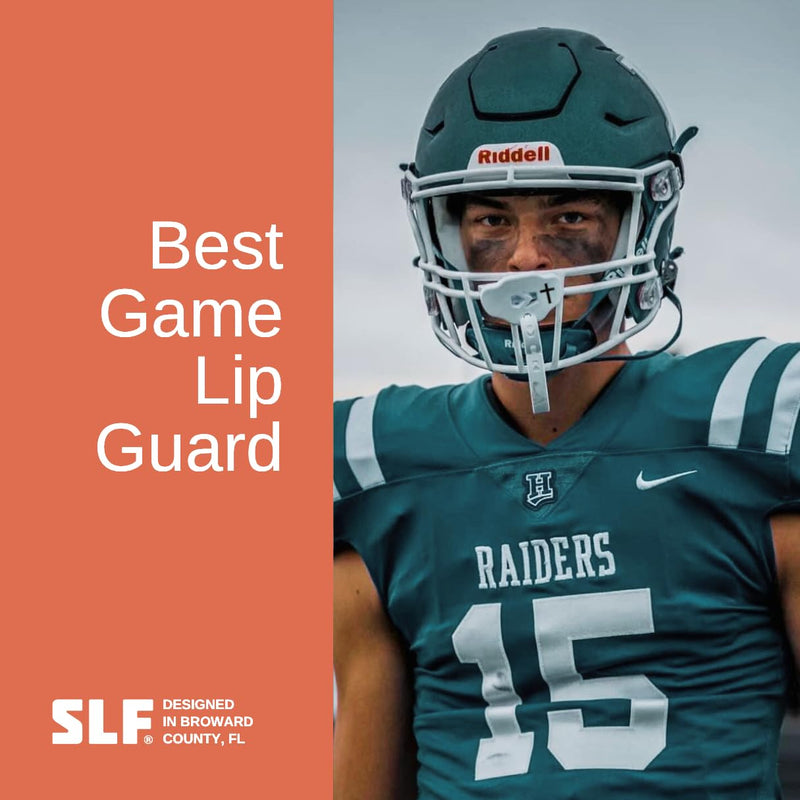 Football Mouth Guard – Lip Guard Football Mouthpiece with Strap – Breathable, Comfortable – Sleefs White