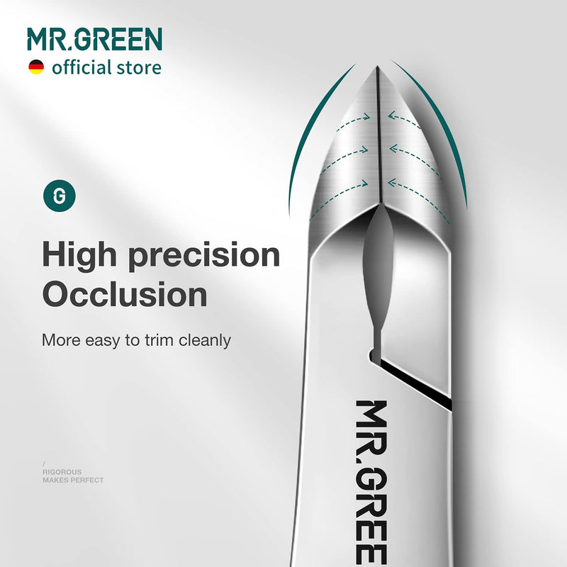 MR.GREEN Cuticle Nippers Nail Manicure Scissors Cuticle Clippers Trimmer Dead Skin Remover Stainless Steel Cutters Beauty Tool With Pusher (Mr-1028+Pusher) Mr-1028+pusher - BeesActive Australia
