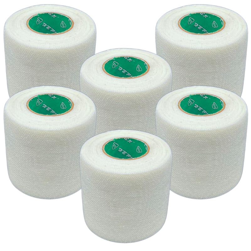 Shield Cleat Spatting Tape | Stretch Athletic Tape, Ankle Tape, Tear by Hand, Made in USA, Thin, Flexible, Elastic Sports, Spatting, Football, 6 Pack 2 Inch Arctic White - BeesActive Australia