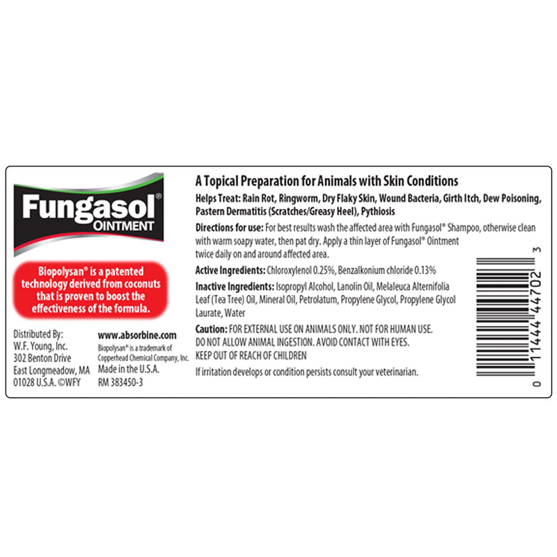 Absorbine Fungasol Ointment, Treats Horse Skin Conditions, 13oz - BeesActive Australia