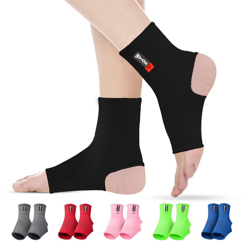 WYOX Ankle Brace for Sprained Ankle - Stabilizer Brace for Women, Support for Men, Achilles Tendonitis Wrap, and Compression Sleeve - Perfect for Running, Gym, Boxing, and Sports (Black, L/XL) Black L / XL (Women 7.0 - 10.5/ Men 6.0 - 9.5) - BeesActive Australia