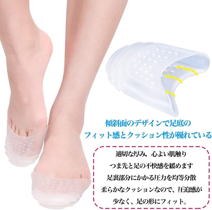 Meidlan Toe Protection, Shoe Size Adjustment, Toe Cushion, Toe Pad, Shock Absorption, Foot Cover, Cap, Memory Foam, Gel, Toe, Breathable, Unisex, 2 Sizes Available, Set of 4, S, 8.7 - 9.6 in. (22 - 24.5 cm) - BeesActive Australia