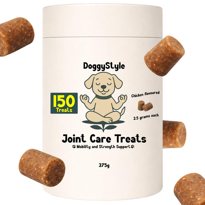150 DoggyStyle Joint Care Treats for Dogs - Hip & Joint Support Soft Chews with Glucosamine, Chondroitin, MSM, Green Lipped Mussel, Collagen & Turmeric - Mobility Support for All Breeds & Ages