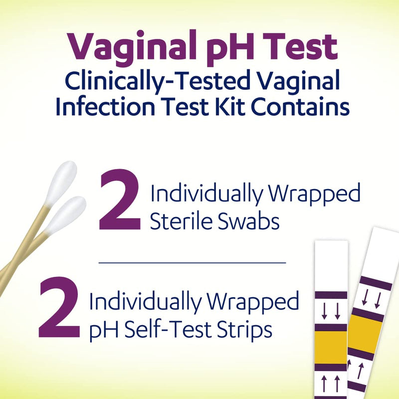 AZO Vaginal pH Test Kit, Clinically-Tested Vaginal Infection Test Kit, FSA/HSA Eligible, Fast & Accurate Results, from The #1 Most Trusted Urinary Health Brand, 2 Self-Tests 2 Count (Pack of 1) - BeesActive Australia