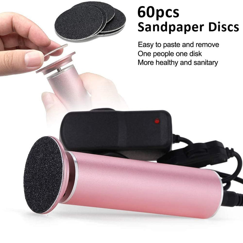 Electric Foot File Callus Remover for Feet, Adjustable Speed Foot Sander Grinder Professional Pedicure Tools for Dead Skin Heel Calluses with Replaceable Sandpaper Discs (Upgraded FCR-1 Pink) - BeesActive Australia