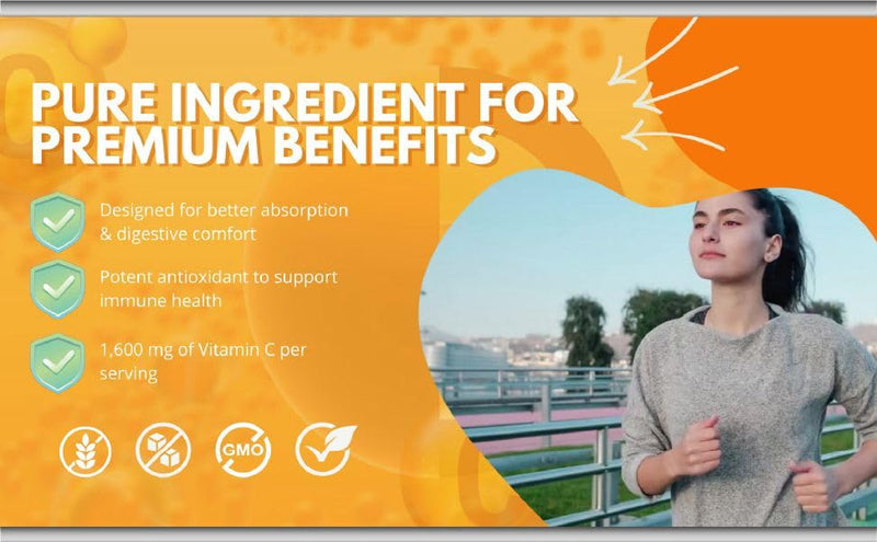 VITAMISAN Liposomal Vitamin C - 100 Capsules - High Absorption Ascorbic Acid - May Support Immune System & Collagen Reinforcement no GMO Powerful Antioxidant (Pack of 2) 100 Count (Pack of 2)