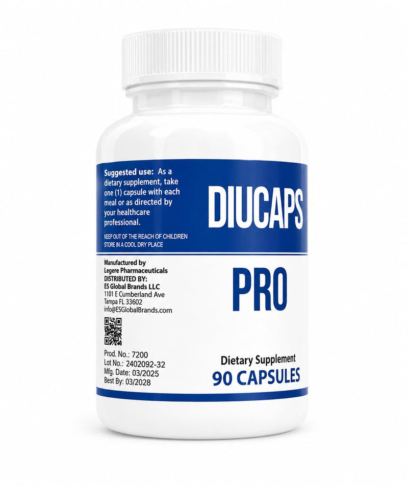 Legere Pharmaceuticals Diucaps 90 Capsules | Diucaps Legere Pharmaceuticals for ES Global Brands