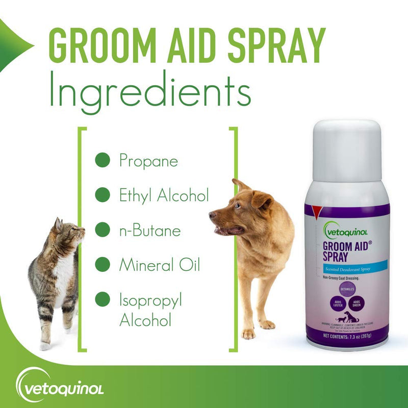 Vetoquinol Groom-Aid Detangler & Deodorizer Spray for Dogs & Cats, 7oz - BeesActive Australia