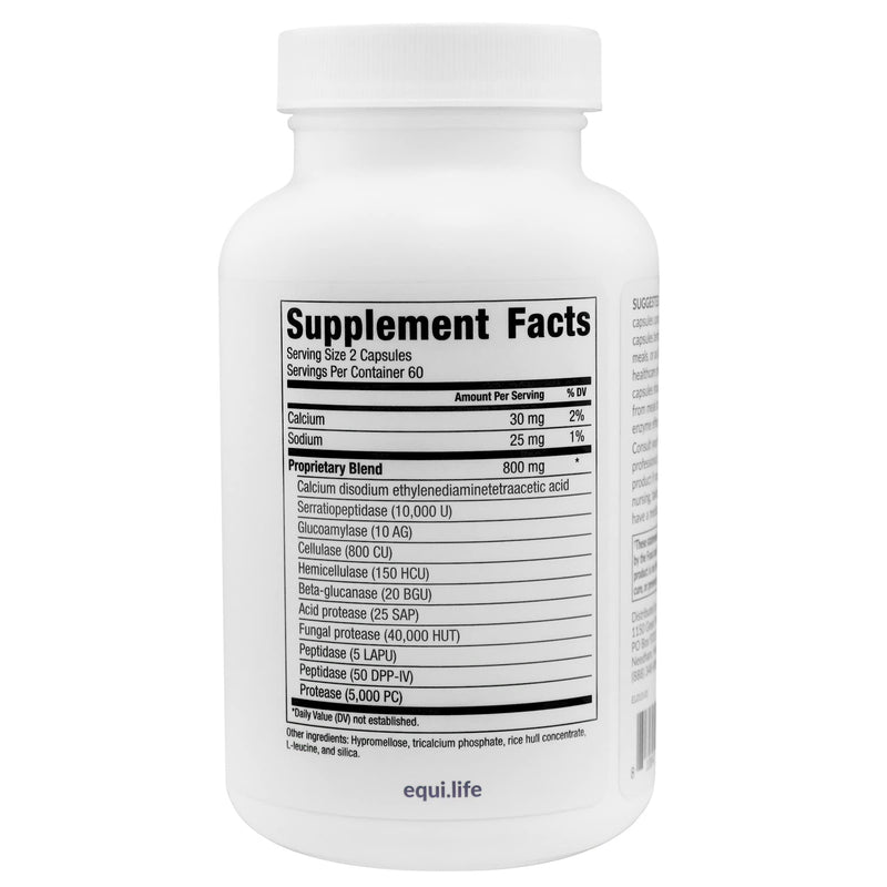 Equilife FloraFilm Enzyme Blend, Supports Gut Health, 120 Capsules | Helps Distrupt Microbal Biofilms | Aids in Detox & Immune Function | Gluten Free | Vegan | Non-GMO | Nut, Dairy, & Egg Free