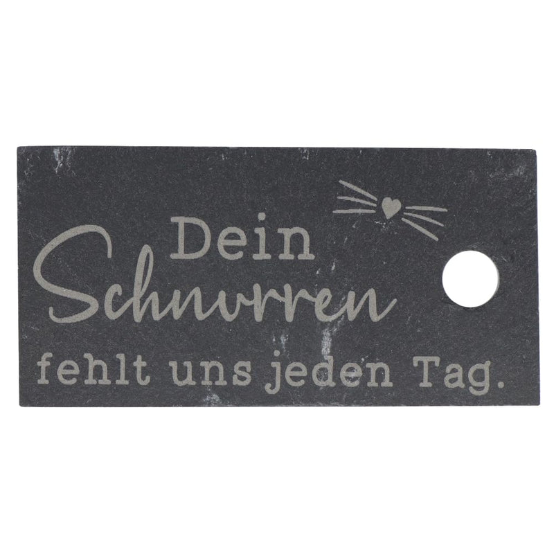 Ready for saying | Slate cards with engraving | Mourning | Funeral gift | memory | Keepsake Pet Cat "We miss your purr every day." - BeesActive Australia