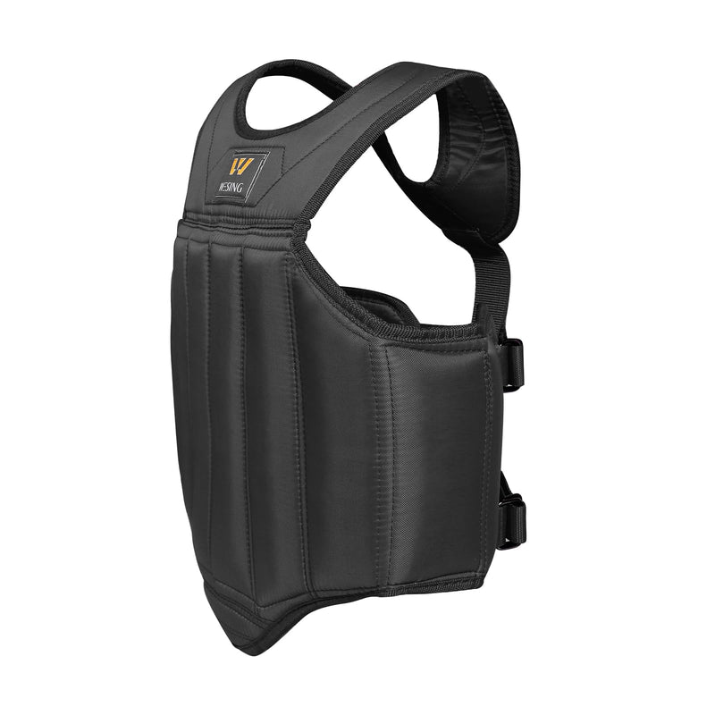 Wesing Martial Arts Muay Thai Boxing Chest Protector MMA Sanda Chest Guard Small Black