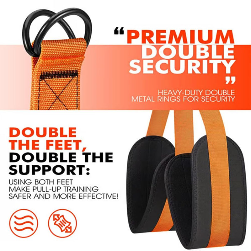 Heavy-Duty Pull up Workout Band, 2025 Ultra Pull up Assistance Bands Set, Adjustable Weight/Size with Fabric Feet/Knee Rest, Home Gym Workout, Strength Training Band, 150/225/300lb (A-225 lbs)