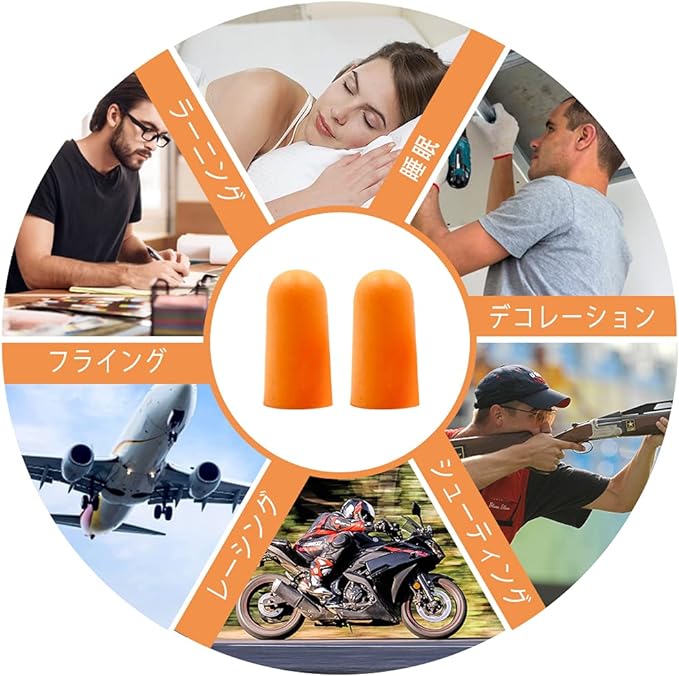 LYSIAN 60 Pairs Soft Foam Ear Plugs Noise Prevention Ear Plugs No Cord for Studying Sleep Sleep Travel Orange - BeesActive Australia