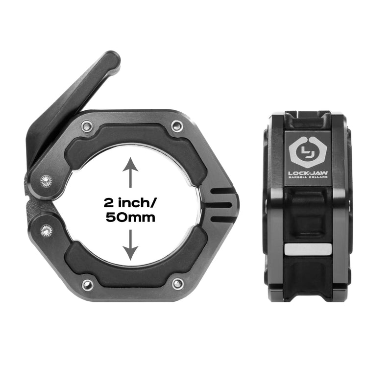 Lock-Jaw Flex Quick Release Aluminum Barbell Collar with Magnet (Grey) Grey - BeesActive Australia