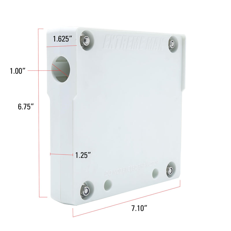 Extreme Max 3005.5126 Outboard Motor Storage Bracket for 1" Rails - Fits 2-Stroke Engines Up to 8 HP