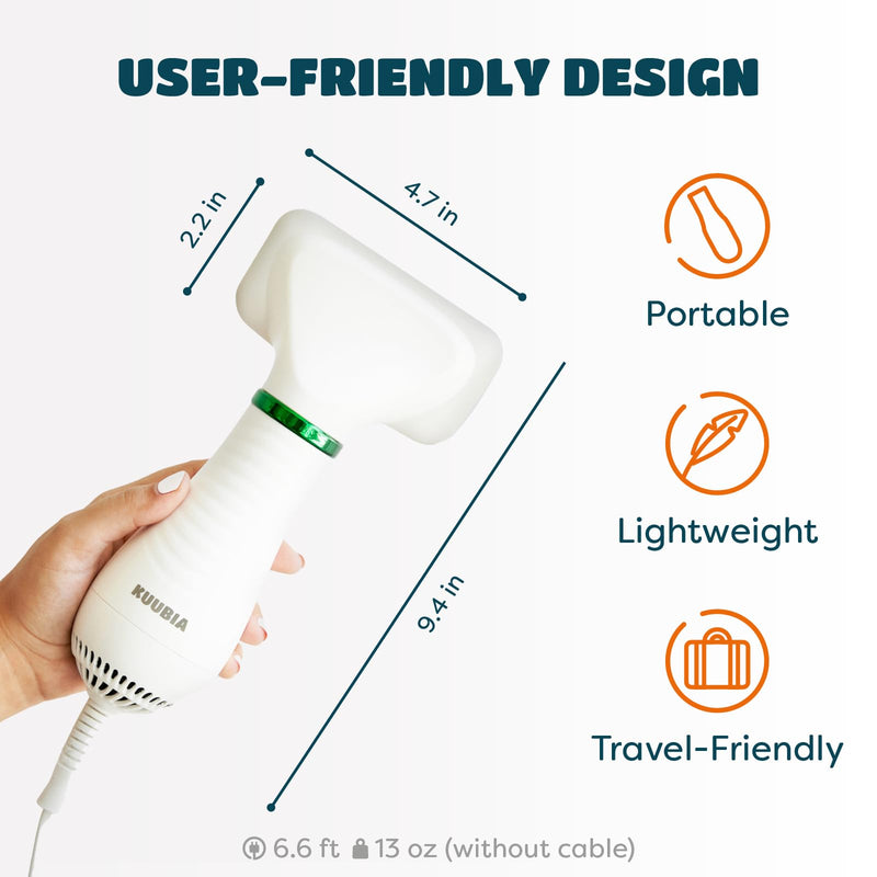 2-in-1 Dog Hair Dryer with Slicker Brush for Small-Sized Dogs and Cats | Pet Hair Dryer | Dog Blow Dryer | 300 Watts, 75-85 dB, Adjustable Temperature, Overheat Protection - BeesActive Australia