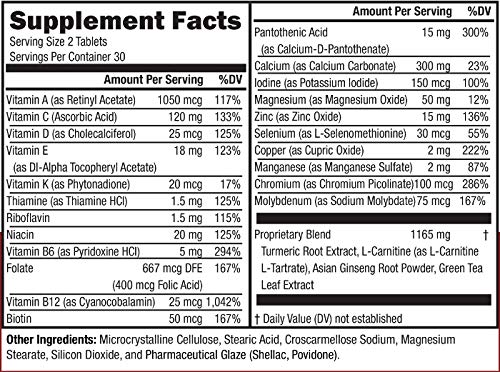 Women's 50+ Formula Multivitamin with Brilliant Blend - Daily Nutritional Support for Women Over 50 (60 Count)