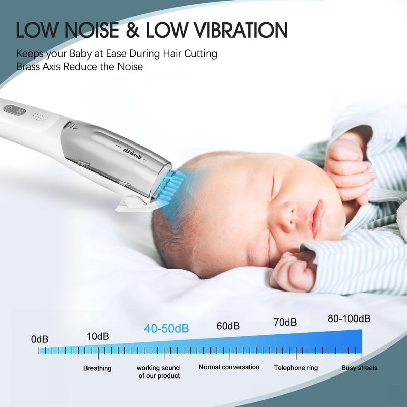 Baby Hair Clipper with Vacuum - Hair Trimmer for Kids and Toddlers - Waterproof, Rechargeable, Cordless Hair Cutting Machine for Children (with Bag) - BeesActive Australia