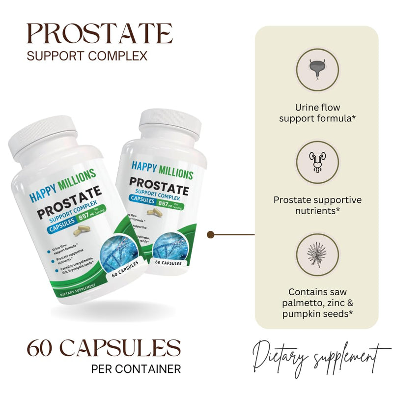 Prostate Support | Saw Palmetto,Pumpkin Seed | 60 Veg Capsules