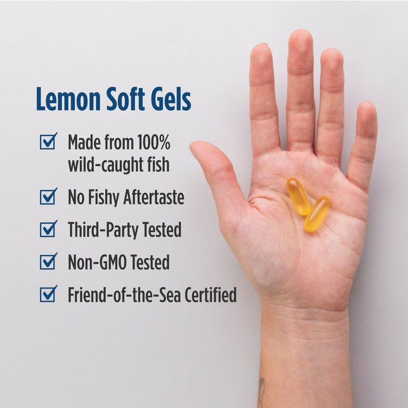 Nordic Naturals Omega-3, 690mg Fish Oil, EPA & DHA, Lemon - 120 Count | Omega-3 fish oil supports immune, brain & heart health. Optimal Wellness. Non-GMO, burpless. 60 servings. 120 Count (Pack of 1)