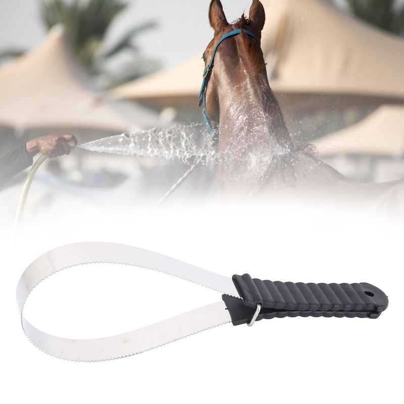 Horse Curry Comb, Professional Stainless Steel Safety Horse Fur Scraper Dog Horse Spring Curry Comb Horse Fur Scraper for Horse Hair Cleaning - BeesActive Australia