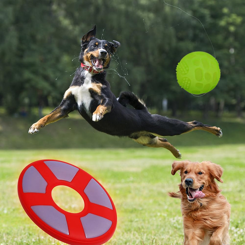 2025 Glow in The Dark Toys,Dog Flying Disc, Dog Ball,Interactive Dog Toys,Indestructible Dog Toy,Glow in The Dark Chuck it Ball - BeesActive Australia